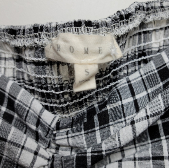 Promesa White & Black Buffalo Plaid Long Sleeve Mini Spring Dress Size Small - Picture 9 of 9